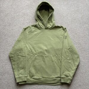Alo Yoga Hoodie Sweatshirt Mens Large Green Pullover Heavyweight Kangaroo Pocket